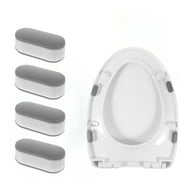 MODANU 4Pcs Toilet Seat Bumpers for Bidet, Self Adhesive Toilet Seat Bumpers for Use with Bidet Attachment, Universal Buffer Toilet Lid Rubber Bumpers for Home, Hotel, Hospital(Grey)